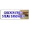 Signmission CHICKEN FRIED STEAK SANDWICH BANNER SIGN sausage gravy fresh crispy B-72 Chicken Fried Steak Sand - alternate 1